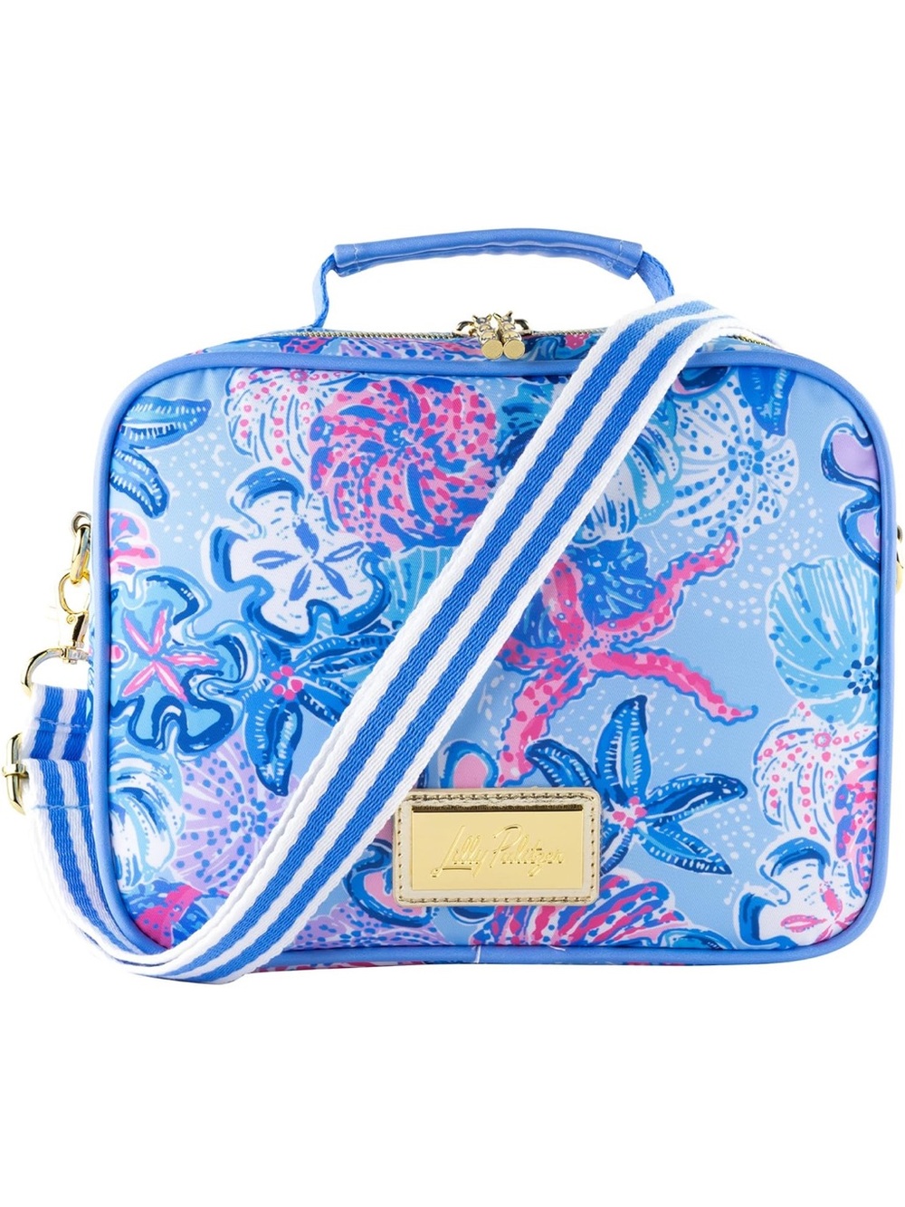 Lilly Pulitzer Blue Floral Bahama Lunch Box Bag Insulated Cooler - New